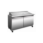 image of Serv-Ware SP60-16-HC 61" 2-Section Sandwich / Salad Prep Table w/ 2 Doors, 16 Pans