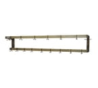 image of Serv-Ware SW-36-CWP Stainless Steel Wall-Mounted Pot Rack w/ (6) Double Prong Hooks 