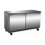image of Serv-Ware UCR-48-HC 48" 2-Section Undercounter Refrigerator w/ 2 Doors, 12 cu ft