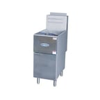 image of Serv-Ware SGF-50L 15" Floor Model LP Gas Full Pot Fryer, 50 lbs, 120.000 BTU