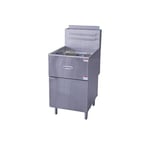 image of Serv-Ware SGF-70N 21" Floor Model Natural Gas Full Pot Fryer, 70 lbs, 150.000 BTU