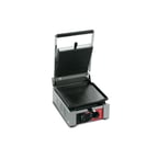 image of SIRMAN 34A1601105SI ELIO L Single Panini Grill w/ Timer, 10" x 10" Grooved & Smooth Plates