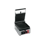image of Sirman 34A1301105SI Elio R Single Panini Grill w/ Timer, 10" x 10" Grooved Plates, 120-220V