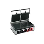 image of SIRMAN 34A3441105SI PD LL Double Panini Grill w/ Timer, 20" x 10" Smooth Plates, 220V