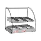 image of Skyfood FWD2-18G 18"  Gray Color Food Warmer Display Case with Double Shelf, (6) Pans 