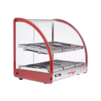 image of Skyfood FWD2-18R 18"  Red Color Food Warmer Display Case with Double Shelf 