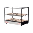 image of Skyfood FWDS2-22-4P 22" Food Warmer Display Case with Double Shelf, (4) Pans