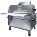 image of Somerset CDR-2000M Countertop Double Pass Dough Roller, 20" Metallic Dough Rollers, Front Operation
