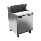 image of Beverage Air SPE27HC-B 27" One Section Sandwich/Salad Prep Table w/ 1 Door, 8 pans, 6.9 cu. ft.