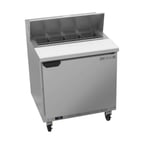 image of Beverage Air SPE32HC-08 32" One Section Sandwich/Salad Prep Table w/ 1 Door, 8 pans, 8 cu. ft.