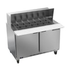 image of Beverage Air SPE48HC-18M 48" Mega Top Sandwich/Salad Prep Table w/ 2 Doors, 18 Pans, 13 cu. ft.