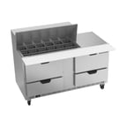 image of Beverage Air SPED60HC-18M-4 60" Mega Top Sandwich/Salad Prep Table w/ 4 Drawers, 18 Pans
