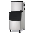 image of Spartan Refrig SMIM-500 Air Cooled Half Cube 500 lb Ice Machine with Bin, 275 lb Storage