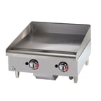 image of Star 624TSPF 24" Countertop Gas Griddle, Snap-Action Thermostat, 1" Thick Plate, 56.600 BTU
