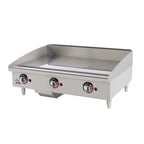 image of Star 636TSPF 36" Countertop Gas Griddle, Snap-Action Thermostat, 1" Steel Plate, 84.900 BTU