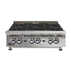 image of Star 808HA 48" Countertop Gas Hotplate with (8) Burners, Manual Controls, 240.000 BTU