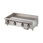 image of Star 848TA 48" Countertop Gas Griddle, Snap-Action Thermostat, 1" Steel Plate, 120.000 BTU