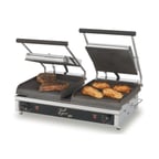 image of Star GX20IGS Double Panini Sandwich Press Grill w/ 20" x 10" Smooth & Grooved Plates, 208/240V