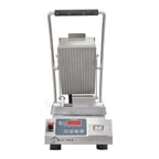 image of Star PGT7EA-230V Single Sandwich Grill w/ Aluminum Grooved Plates, Electronic Controls, 230V
