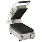 image of Star PGT7IA-240V Single Cast Iron Sandwich Grill w/ Grooved Plates, Manual Controls, 240V