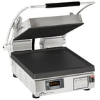 image of Star PST14IE Single Cast Iron Panini Press Grill w/ Smooth Plates, Electronic Controls