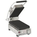 image of Star PST7IA-120V Single Cast Iron Sandwich Grill w/ Smooth Plates, Manual Controls, 120V