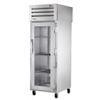 image of True STA1R-1G-HC 27" One Section Reach-In Refrigerator w/ Glass Door, Top Mounted, Aluminum Interior-Stainless Floor