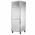 image of True STA1R-2HS-HC 27" One Section Reach-In Refrigerator w/ 2 Solid Half Doors, Top Mounted, Aluminum Interior-Stainless Floor
