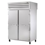 image of True STA2R-2S-HC 52" Two Section Reach-in Refrigerator w/ 2 Solid Doors, Top Mount, Aluminum Interior-Stainless Floor