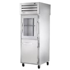 image of True STG1RPT-1HG/1HS-1G-HC Pass-Thru Half Front / Glass Rear Swing Doors Refrigerator