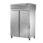 image of True STG2RPT-2S-2S-HC Two Section Pass-Thru Refrigerator w/ Front 2 Solid & Rear 2 Solid Doors, Stainless Steel Front-Aluminum Sides
