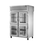 image of True STG2RPT-4HG-2S-HC Pass-Thru 2 Section Glass Half Front / Solid Rear Doors Refrigerator