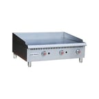 image of Serv-Ware STGS-60 60" Countertop Thermostatic Gas Griddle, 1" Steel Plate, 150.000 BTU