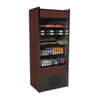 image of Structural Concepts B3424 34" Vertical Self-Service Open Air Merchandiser, Laminate Exterior, Self-Contained, 4 Shelves, High Profile, w/ LED Lighting