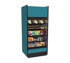 image of Structural Concepts B7132TM 71" Vertical Self-Service Open Air Merchandiser, Laminate Exterior, Self-Contained Top Mounted, 4 Shelves, High Profile, w/ LED Lighting
