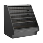 image of Structural Concepts GHSS456RLB (FLAT) 48" Self-Serve Refrigerated Open Air Merhandiser in Black, 4 Shelves, Open Flat Profile, Remote DX Refrigeration