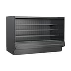 image of Structural Concepts GHSSV452RLB 48" Self-Serve Refrigerated Open Air Merhandiser in Black, 3 Shelves, Open Flat Profile, Remote DX Refrigeration