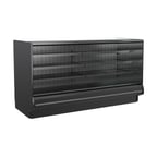 image of Structural Concepts GHSSV456RLB 48" Self-Serve Refrigerated Open Air Merhandiser in Black, 3 Shelves, Open Flat Profile, Remote DX Refrigeration