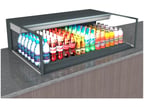 image of Structural Concepts NE7213RSSV 72" Reveal® Self-Service Refrigerated Slide In Counter Case, Deck Only, Glass Ends