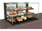 image of Structural Concepts NE7227RSV 72" Reveal® Full Service Refrigerated Slide In Counter Case, 2 Shelves, w/ Rear Sliding Doors, Glass Ends