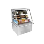 image of Structural Concepts NR3647RSSA.MOB 36" Horizontal Self-Serve Mobile Open Air Merhandiser in Black, Self Contained, 2 Shelves, High Profile, w/ LED Lighting