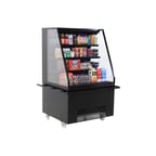 image of Structural Concepts NR3655RSSA.MOB 36" Vertical Self-Serve Mobile Open Air Merhandiser in Black, Self Contained, 3 Shelves, High Profile, w/ LED Lighting