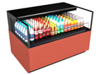 image of Structural Concepts NR4833RSSV 48" Horizontal Self-Serve Open Air Merhandiser in Black, Self Contained, Deck Only, Open Flat, w/ LED Lighting