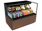 image of Structural Concepts NR4840RSSV 48" Horizontal Self-Serve Open Air Merhandiser in Black, Self Contained, 1 Shelf, Open Flat, w/ LED Lighting