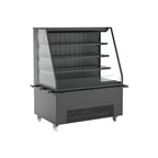 image of Structural Concepts NR4855RSSA.MOB 48" Vertical Self-Serve Mobile Open Air Merhandiser in Black, Self Contained, 3 Shelves, High Profile, w/ LED Lighting