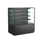 image of Structural Concepts NR4855RSSV 48" Vertical Self-Serve Open Air Merhandiser in Black, Self Contained, 3 Shelves, High Profile, w/ LED Lighting