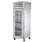 image of True STR1RPT-1G-1S-HC Pass-Thru Glass Front / Solid Rear Swing Doors Refrigerator