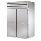 image of True STR2RRI-2S 68" Two Section Roll-In Refrigerator w/ 2 Solid Doors, Stainless Steel