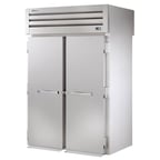 image of True STR2RRI89-2S 68" Two Section Roll-In Refrigerator w/ 2 Solid Doors, Stainless Steel, 89"H