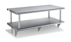 image of Steel Works SWPTSD-2448-316 Heavy Duty Pass Thru Shelf with Over Shelf - 48"W x 24"D